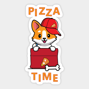 Dog Pizza Delivery Design Sticker